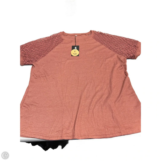 Top Short Sleeve By Cme In Pink, Size: S