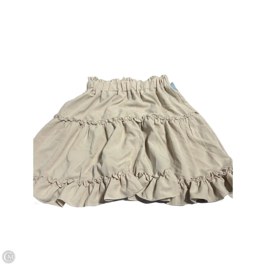 Skirt Mini & Short By Zenana In Tan, Size: S