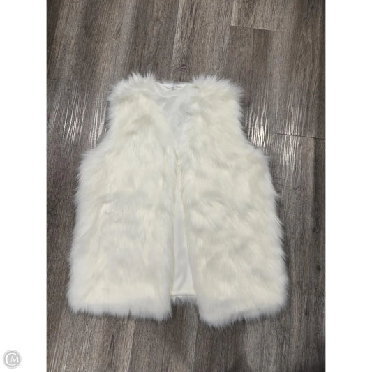 Vest Faux Fur & Sherpa By Time And Tru In White, Size: M