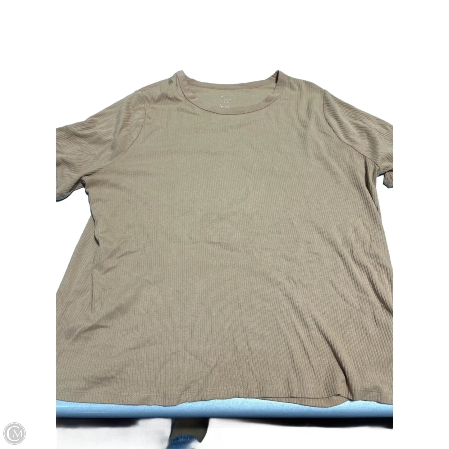 Top Short Sleeve Basic By A New Day In Brown, Size: 3x