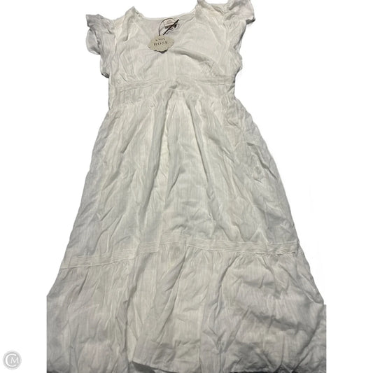 Dress Casual Maxi By Knox Rose In White, Size: Xxl