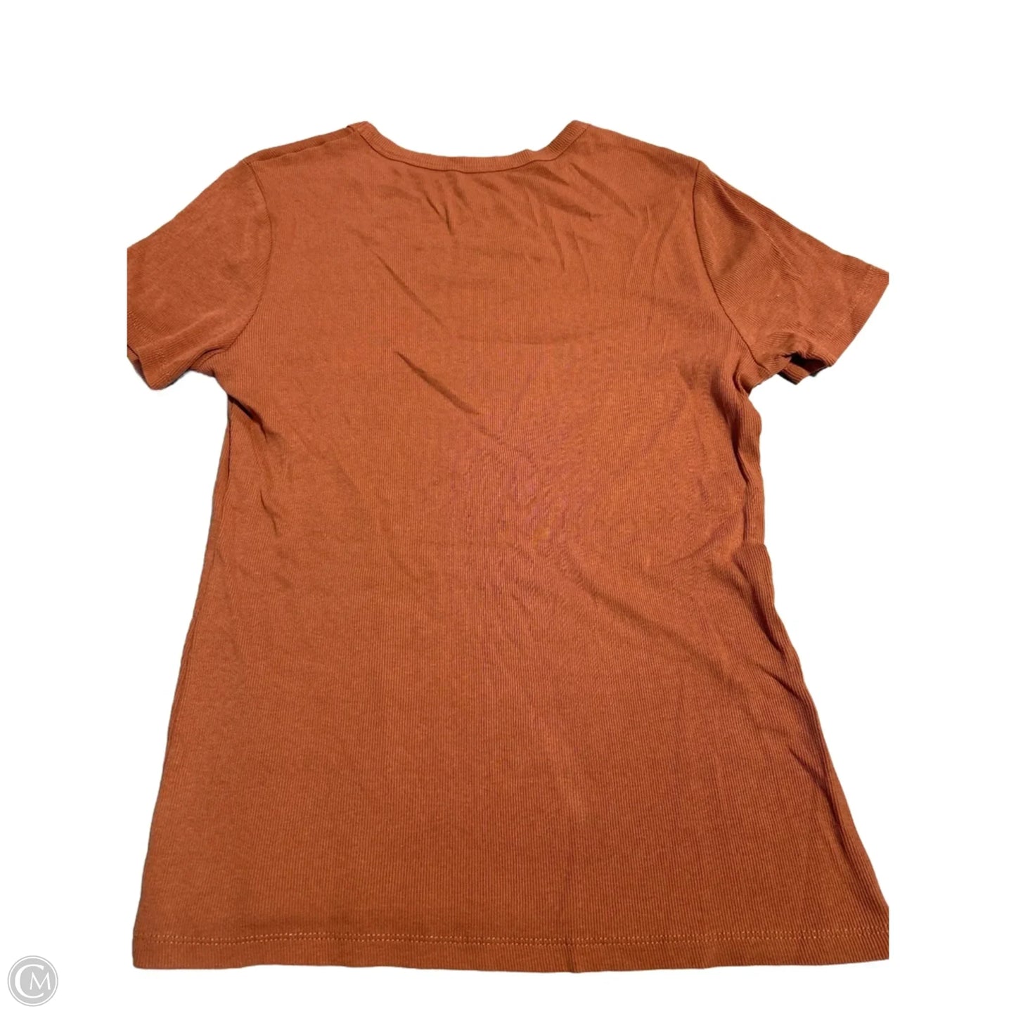 Top Short Sleeve Basic By Dip In Brown, Size: L