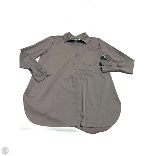 Top Long Sleeve By Lysse In Brown, Size: M