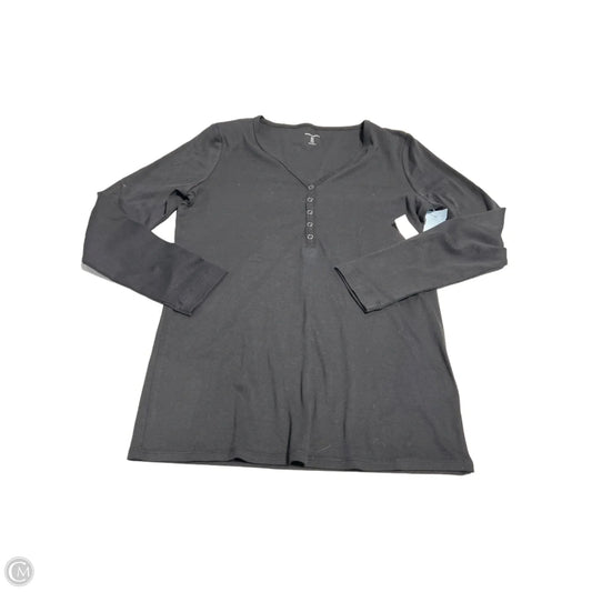 Top Long Sleeve Basic By Amazon Essentials In Black, Size: M