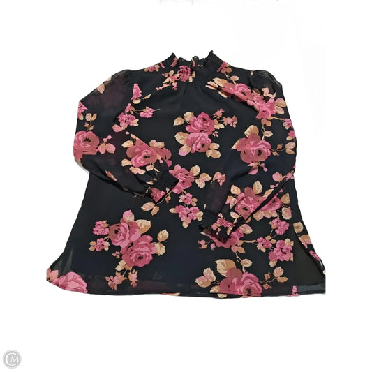Top Long Sleeve By Tribal In Floral Print, Size: M
