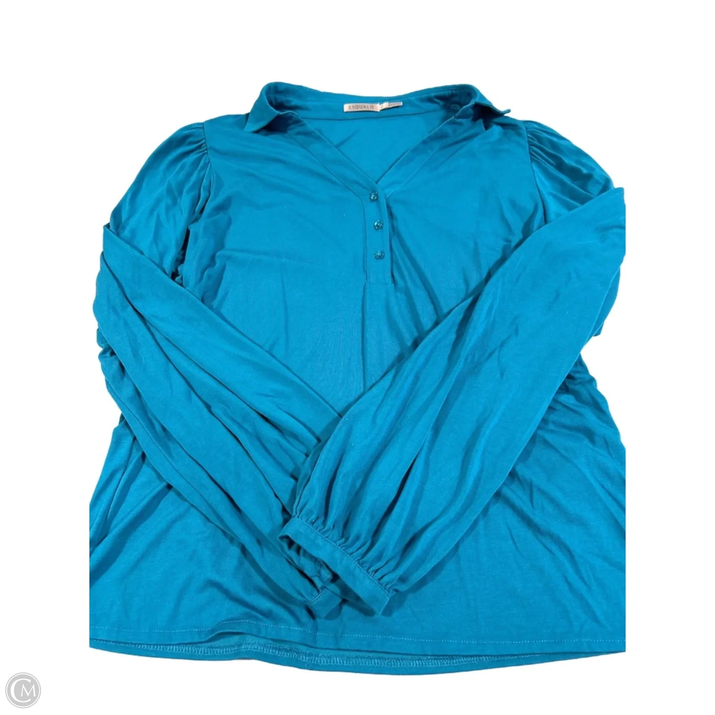 Top Long Sleeve By Cmc In Teal, Size: L