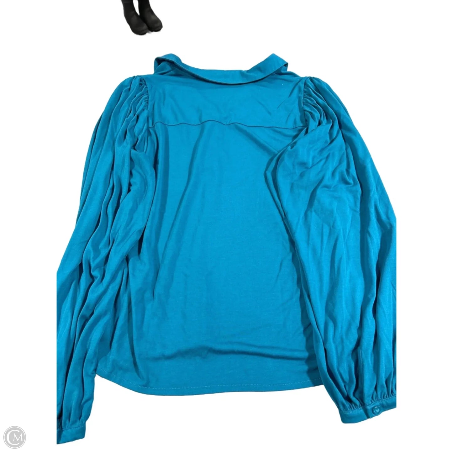 Top Long Sleeve By Cmc In Teal, Size: L