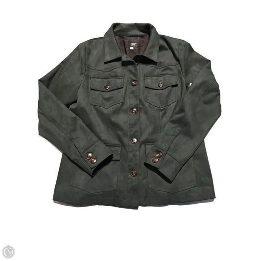 Jacket Shirt By Kut In Green, Size: L