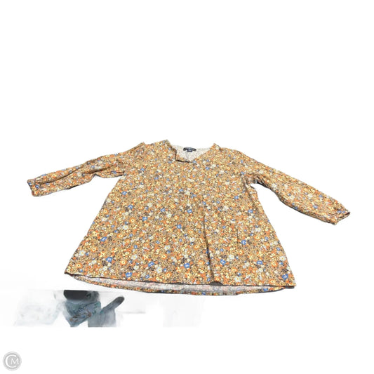 Top 3/4 Sleeve By Lands End In Floral Print, Size: Mp
