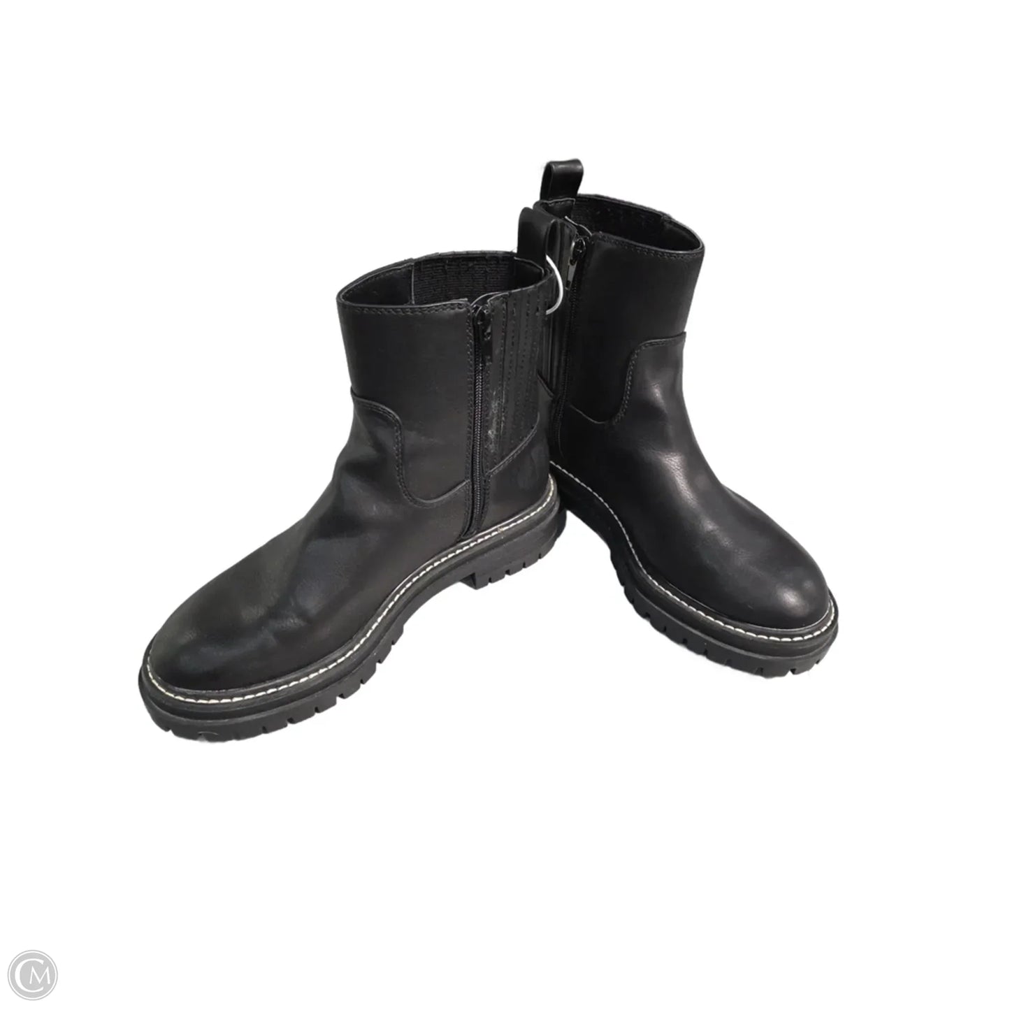 Boots Ankle Flats By Time And Tru In Black, Size: 7