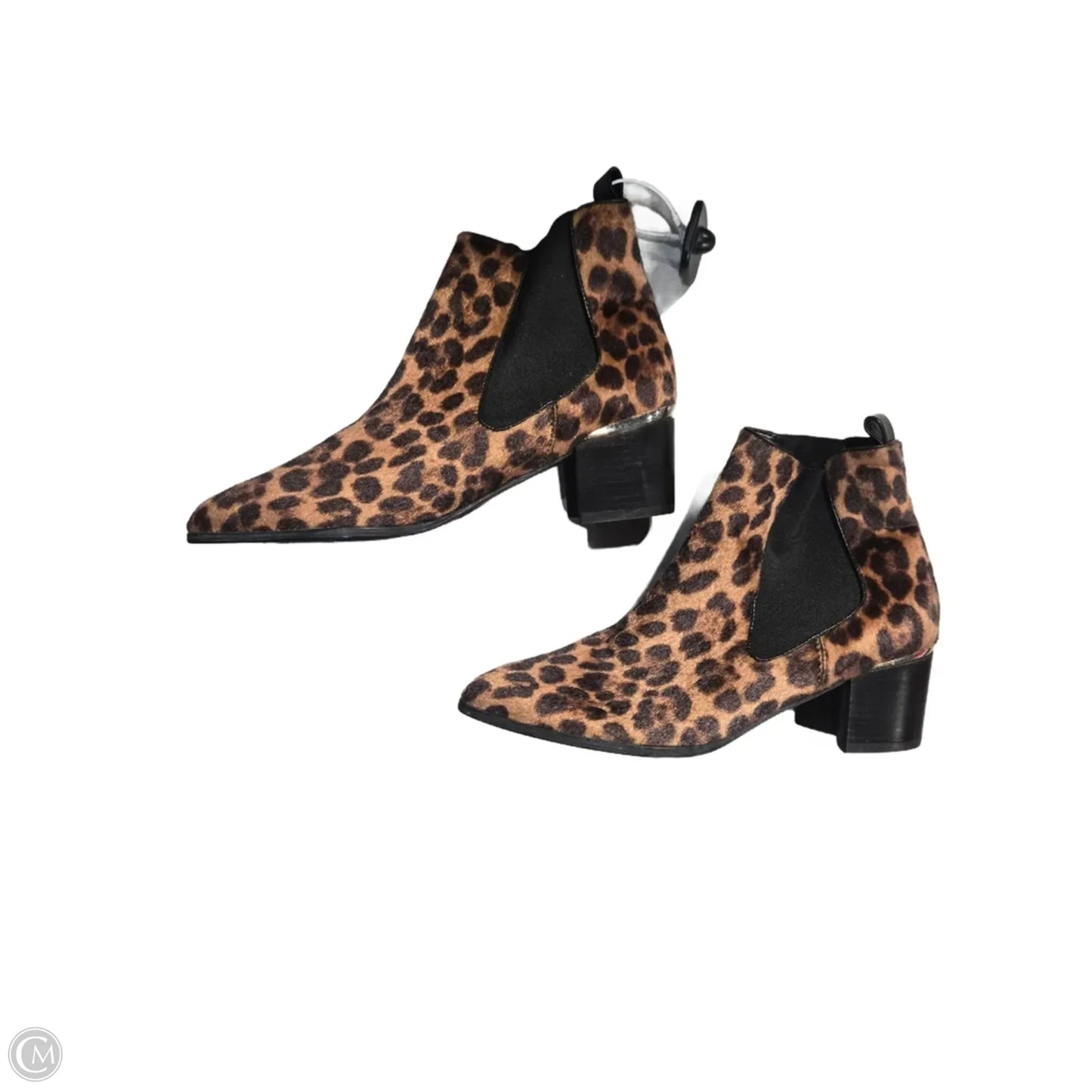 Boots Ankle Heels By Nine West In Animal Print, Size: 10