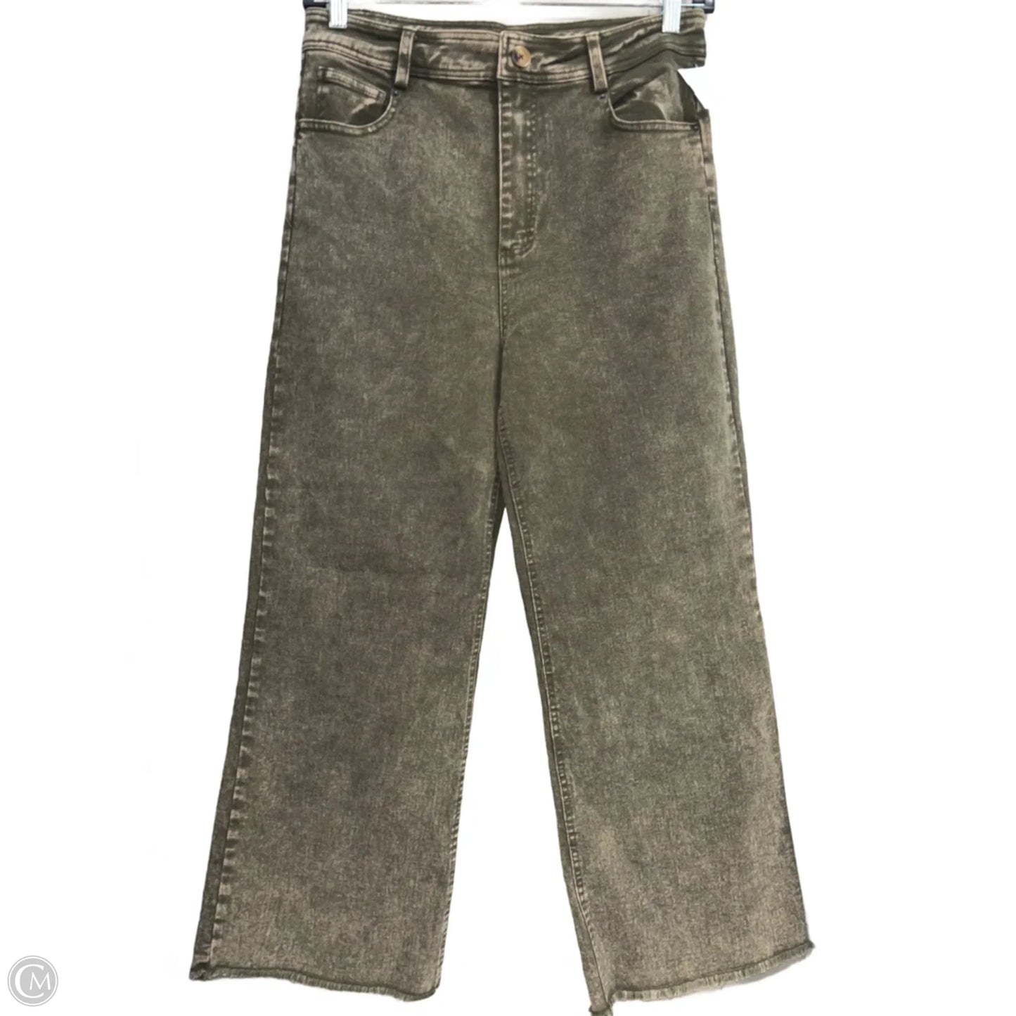 Jeans Wide Leg By New In In Green Denim, Size: 12