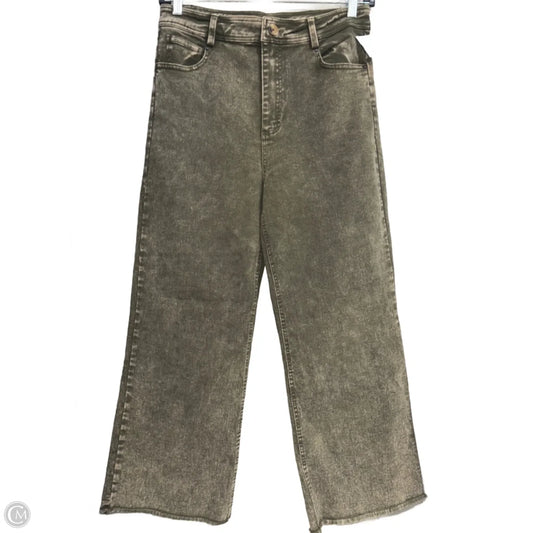 Jeans Wide Leg By New In In Green Denim, Size: 12
