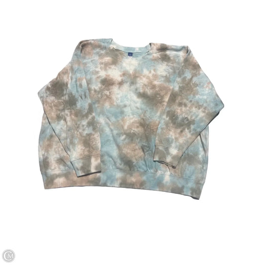 Top Long Sleeve By Old Navy In Tie Dye Print, Size: Xxl