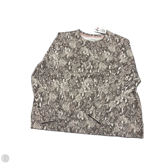 Top Long Sleeve By Ideology In Snakeskin Print, Size: 2x