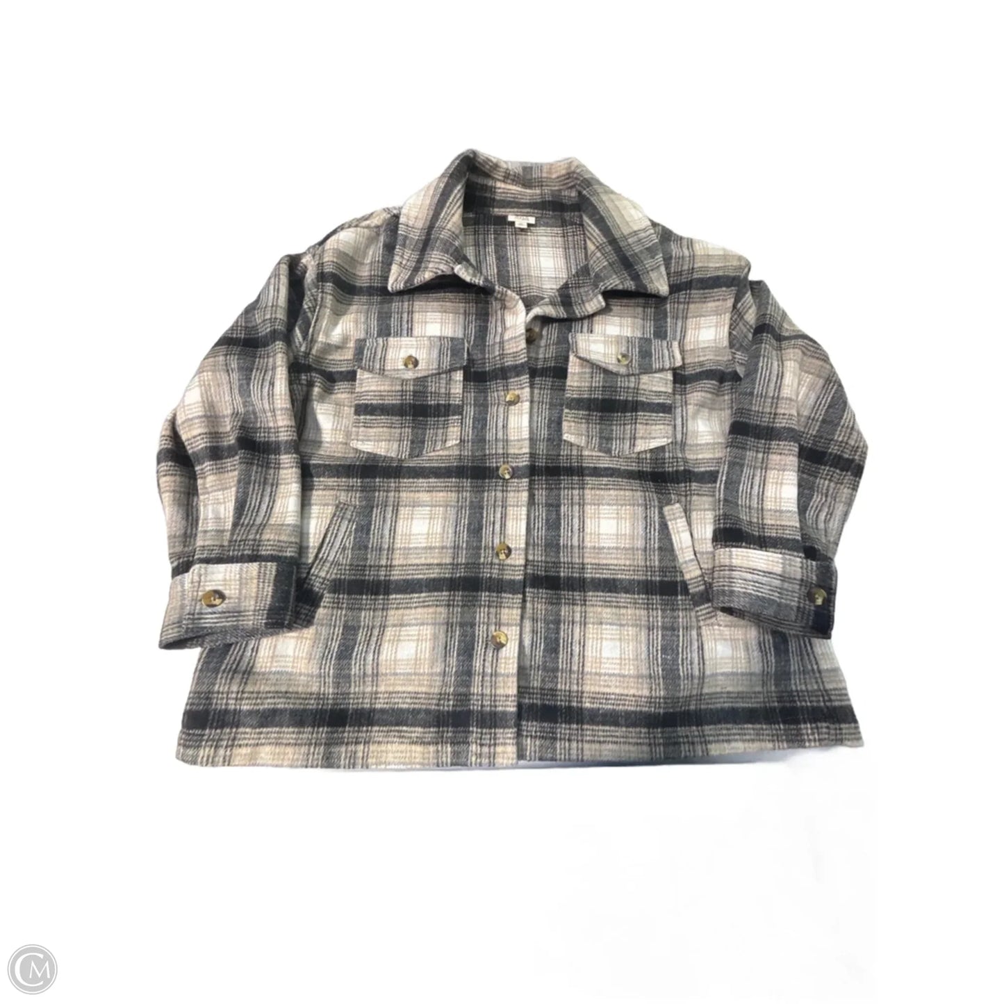 Jacket Shirt By Ana In Plaid Pattern, Size: Xxl