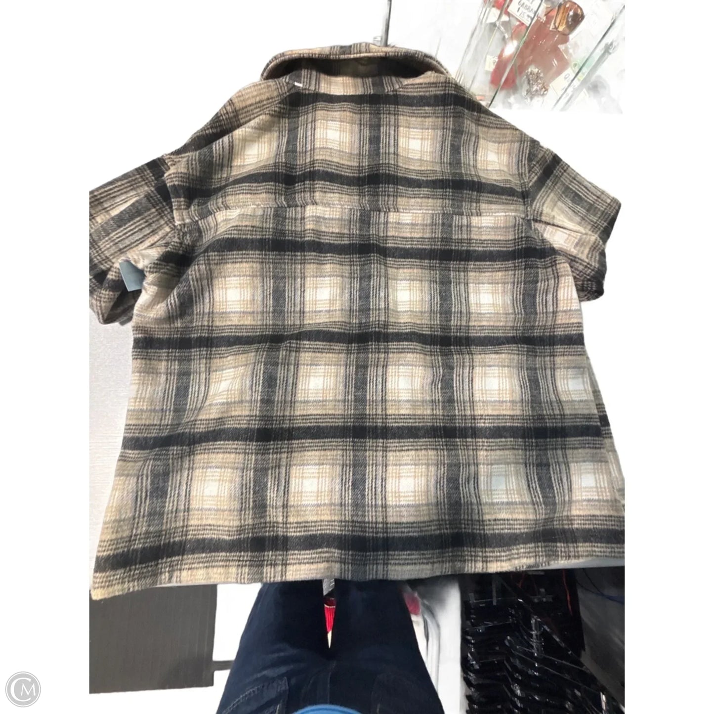 Jacket Shirt By Ana In Plaid Pattern, Size: Xxl