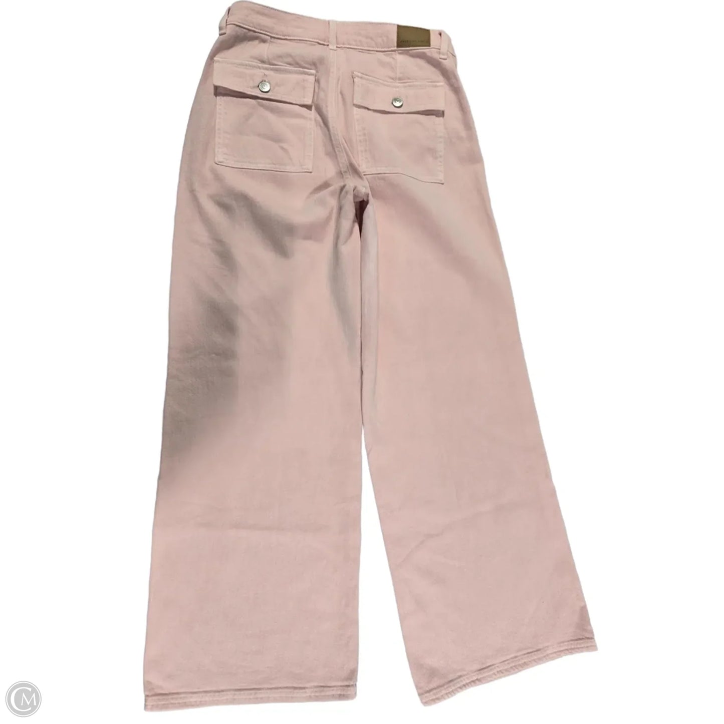 Jeans Wide Leg By American Eagle In Pink Denim, Size: 4