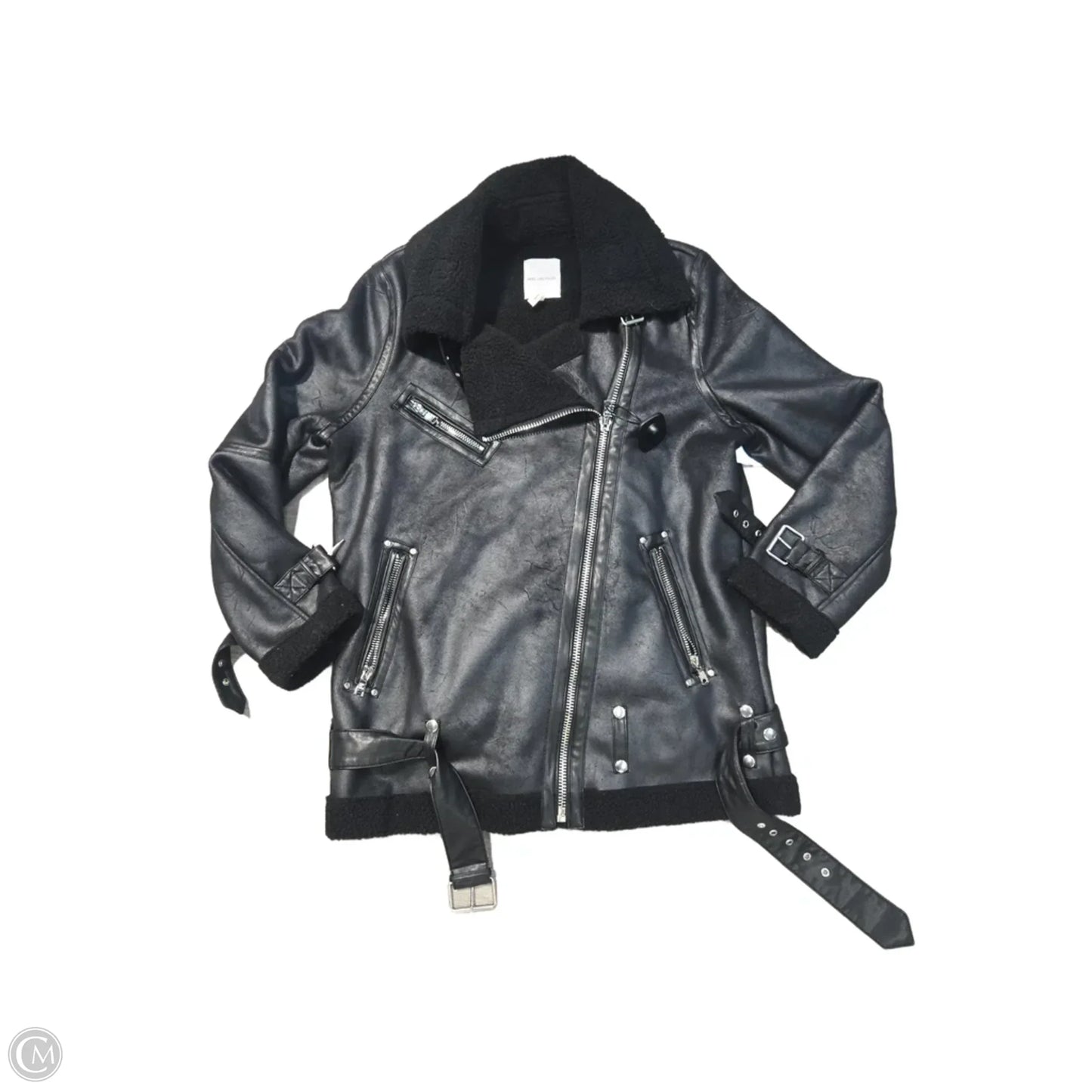 Jacket Moto By Avec Les Filles In Black, Size: L