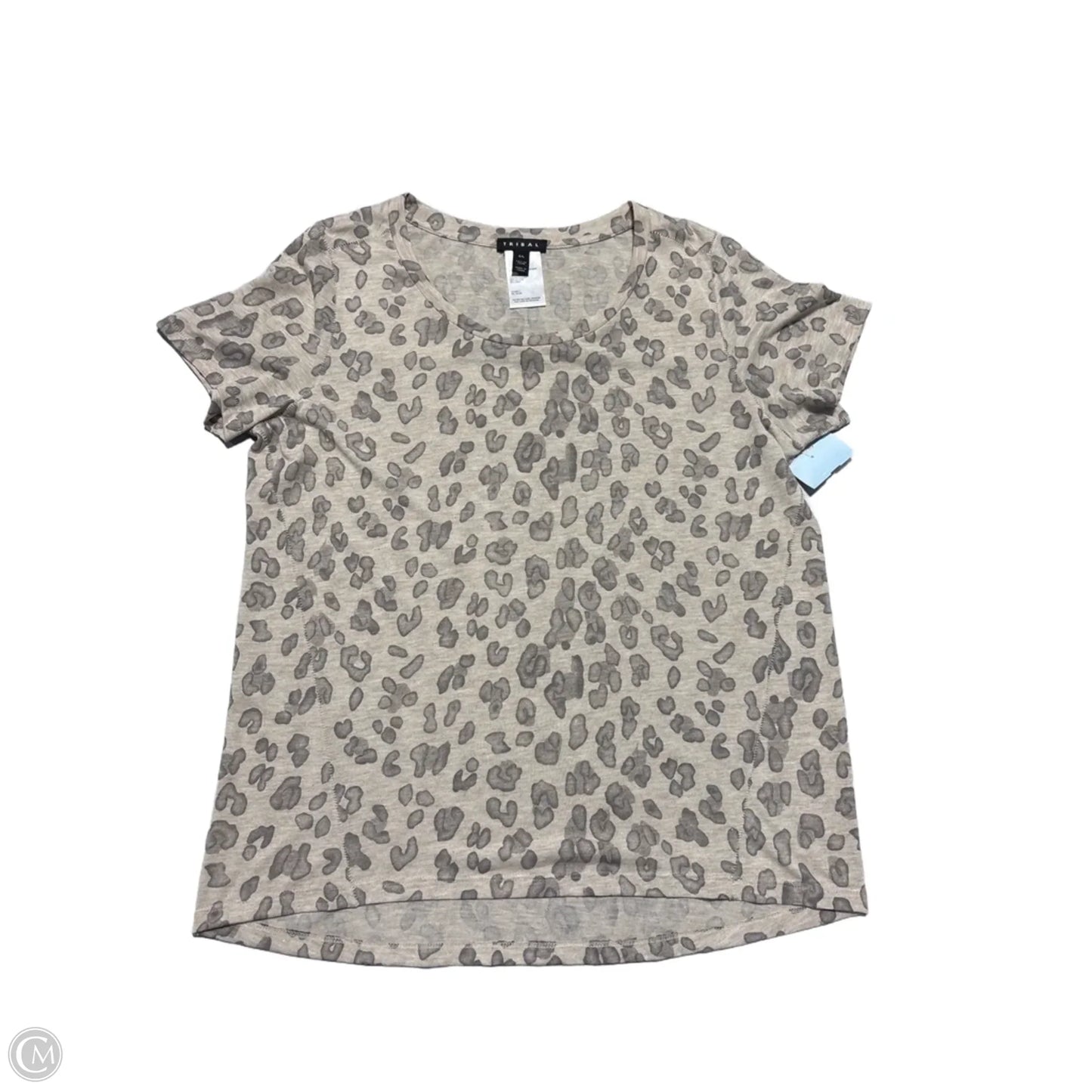 Top Short Sleeve By Tribal In Animal Print, Size: L