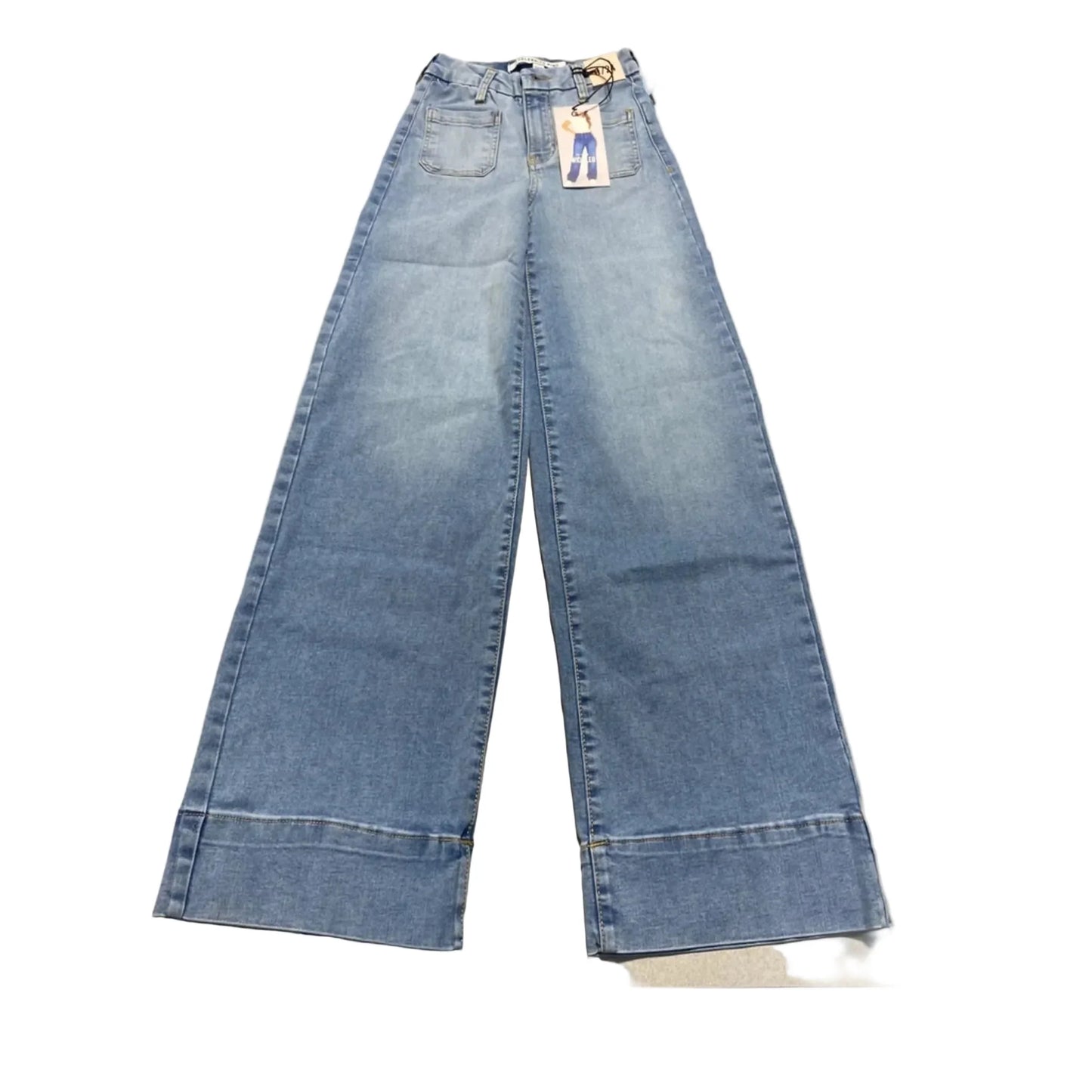 Jeans Wide Leg By Celebrity Pink In Blue Denim, Size: 0