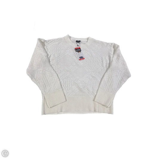 Sweater By Express In White, Size: Xs