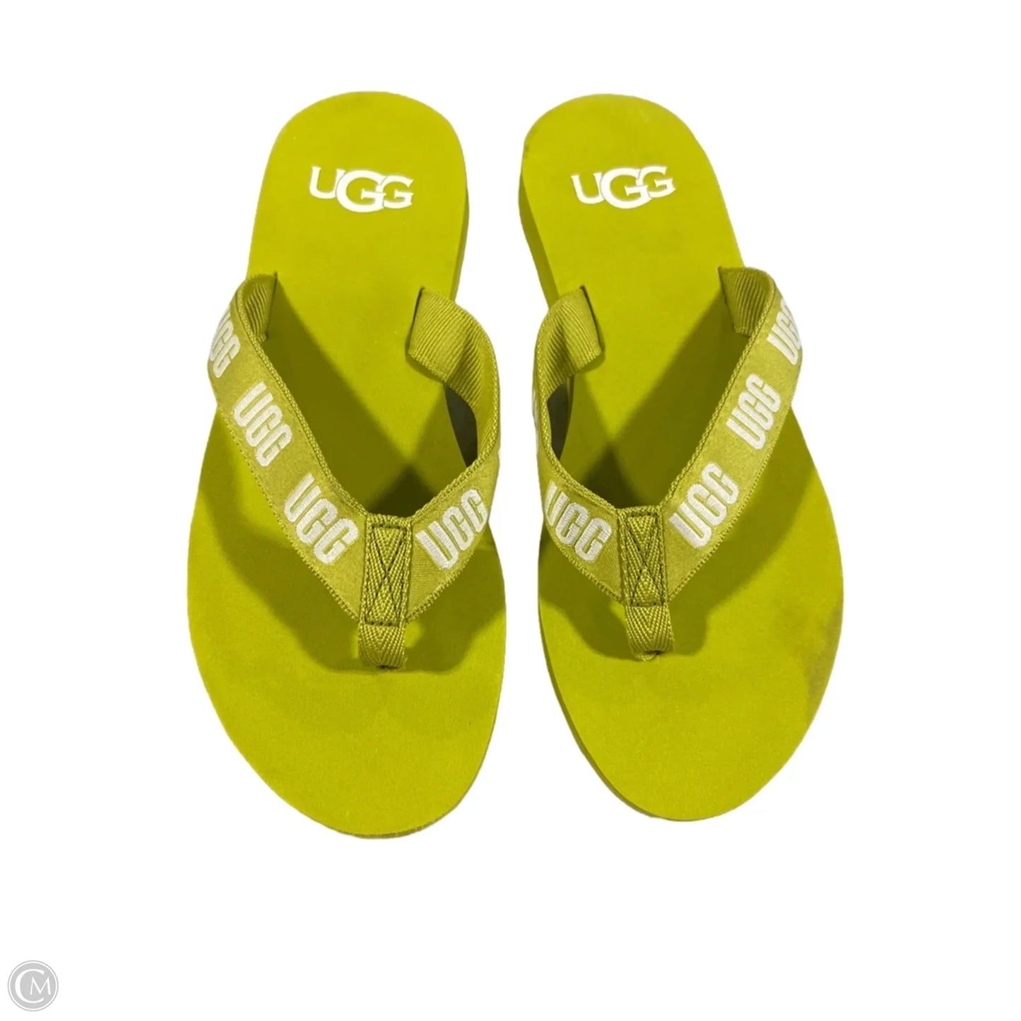 Sandals Designer By Ugg In Green, Size: 7