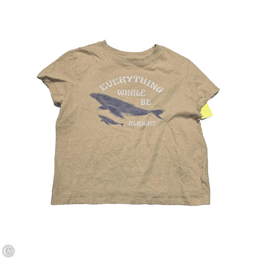 Top Short Sleeve Basic By American Eagle In Tan, Size: Xs