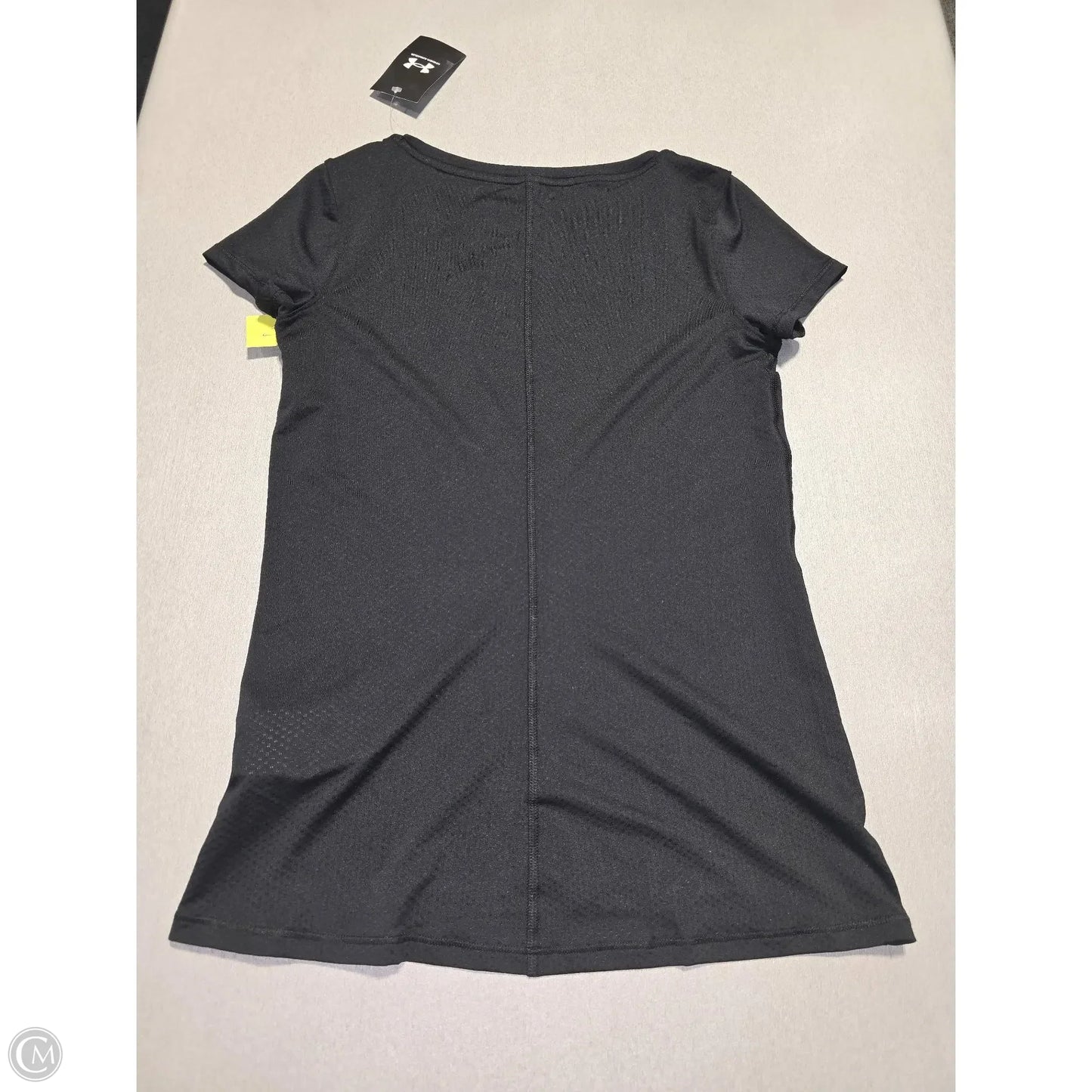 Athletic Top Short Sleeve By Under Armour In Black, Size: Xs