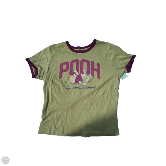 Top Short Sleeve Basic By Disney In Yellow, Size: M
