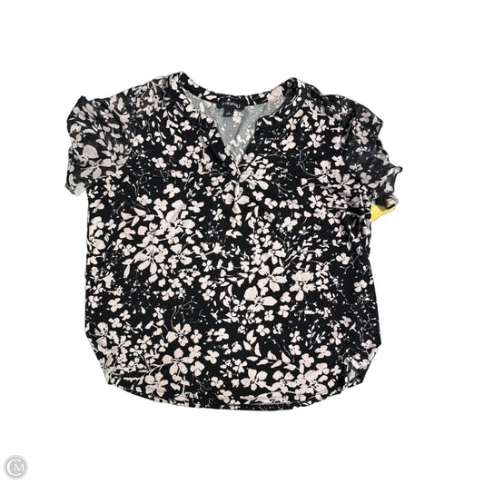 Blouse Short Sleeve By Roz And Ali In Floral Print, Size: L