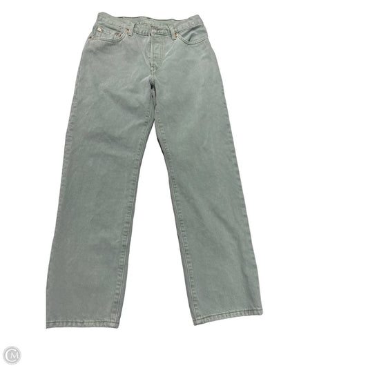 Jeans Straight By Levis In Green Denim, Size: 4