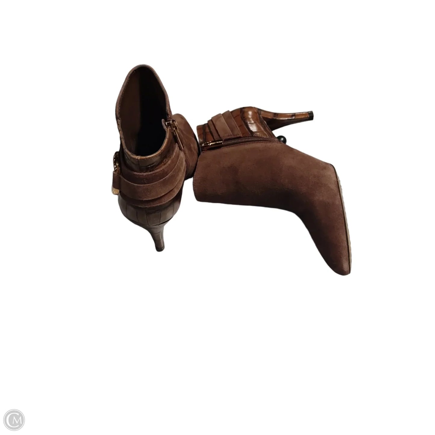 Boots Ankle Heels By Vince Camuto In Brown, Size: 6.5