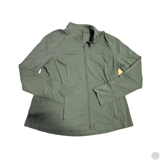 Athletic Top Long Sleeve Collar By Avia In Green, Size: Xxl