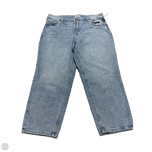 Jeans Straight By Edgely In Blue Denim, Size: 18