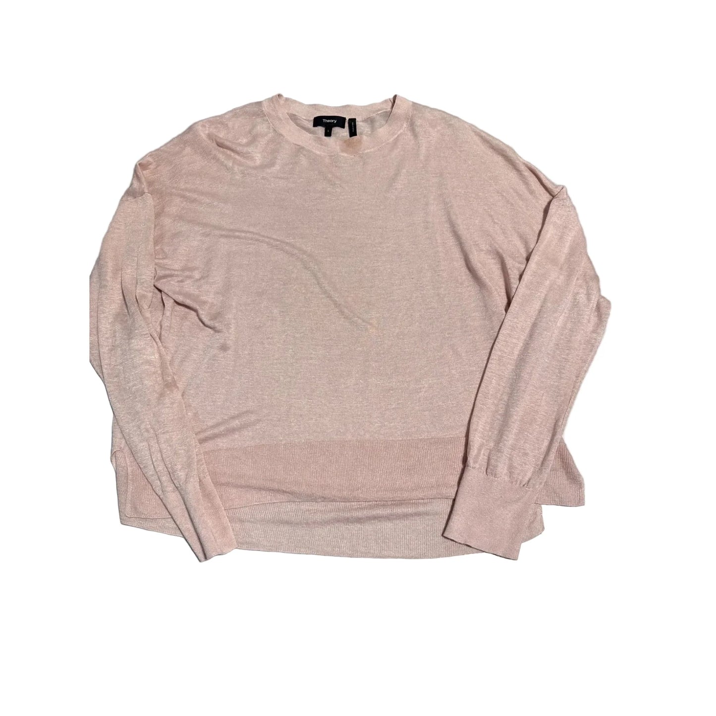 Sweater By Theory In Pink, Size: L