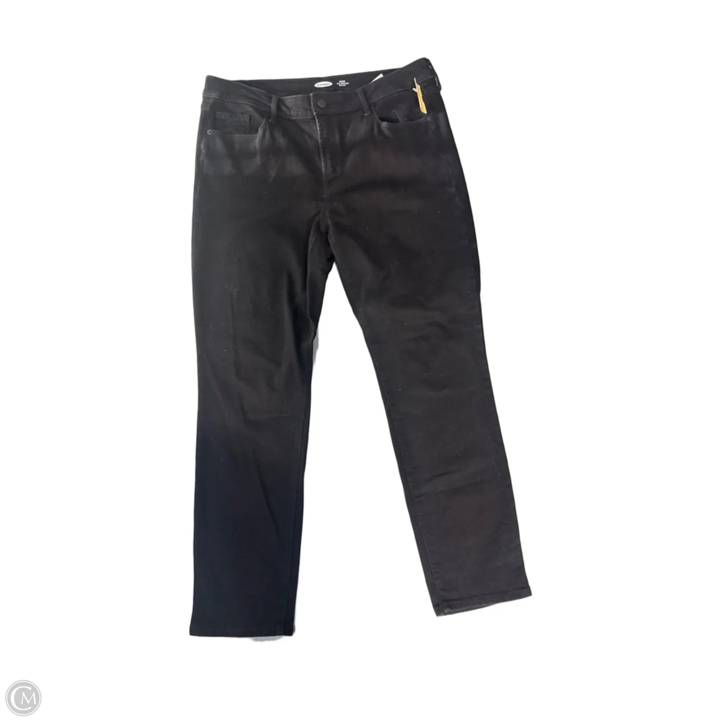 Jeans Straight By Old Navy In Black Denim, Size: 14
