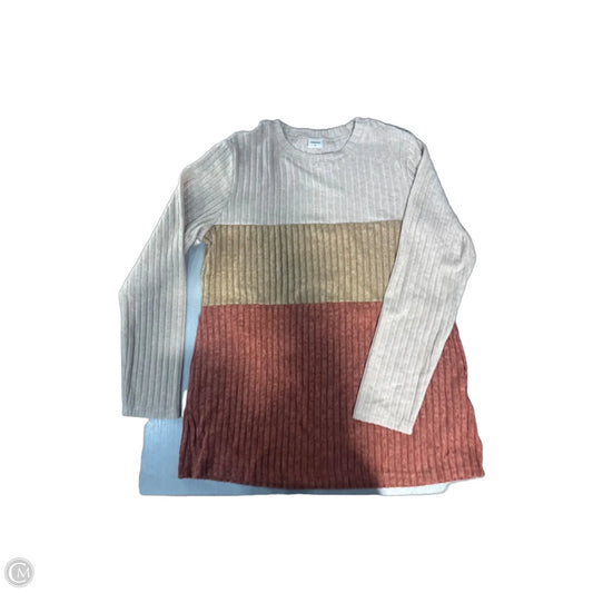 Top Long Sleeve By Cmf In Brown, Size: L