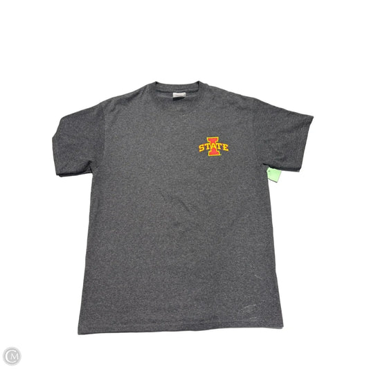 Top Short Sleeve By Cme In Grey, Size: M