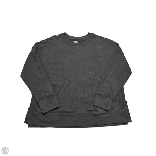 Sweatshirt Crewneck By Time And Tru In Black, Size: Xl