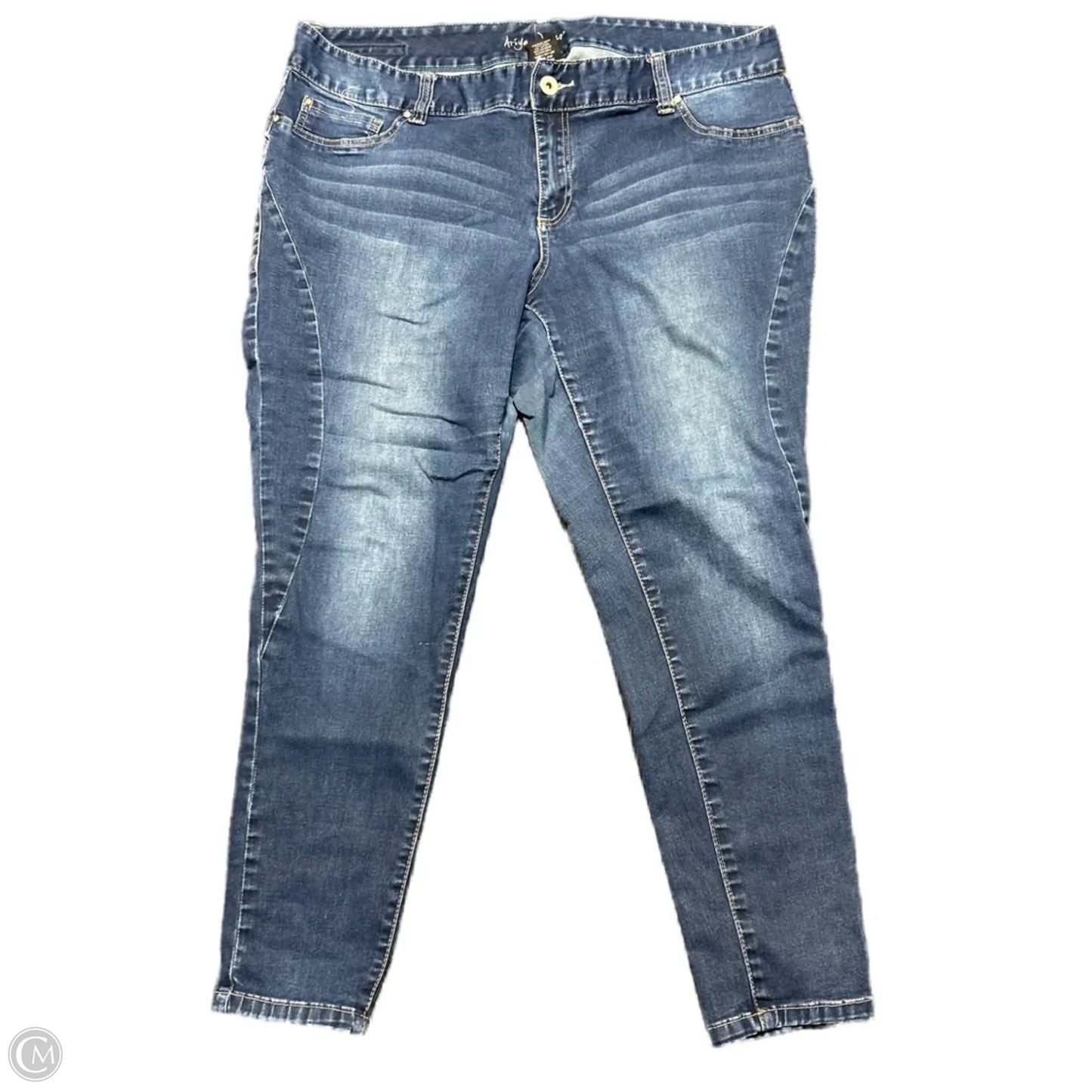 Jeans Skinny By Aria In Blue Denim, Size: 1x