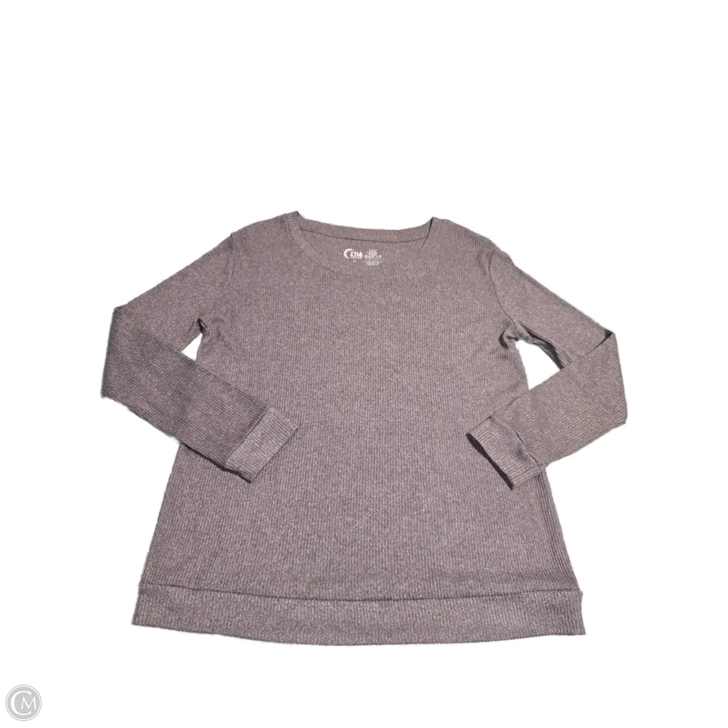 Athletic Top Long Sleeve Collar By Zyia In Brown, Size: M