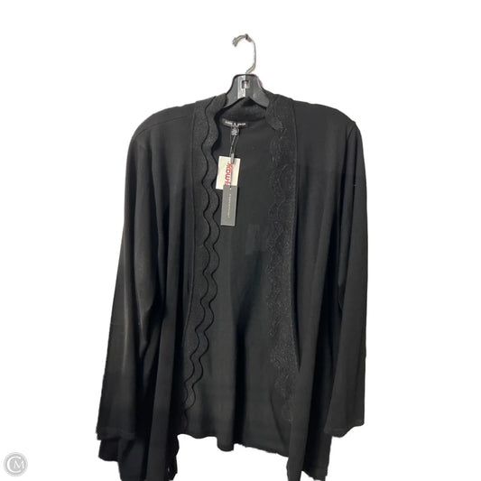 Cardigan By Cable And Gauge In Black, Size: 3x