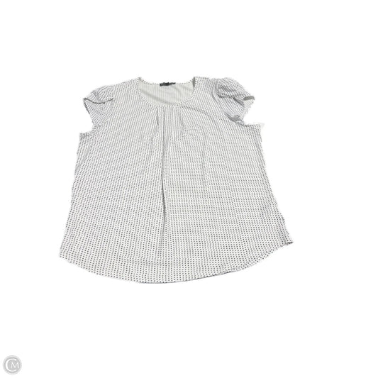 Top Short Sleeve By Adrianna Papell In Polkadot Pattern, Size: L