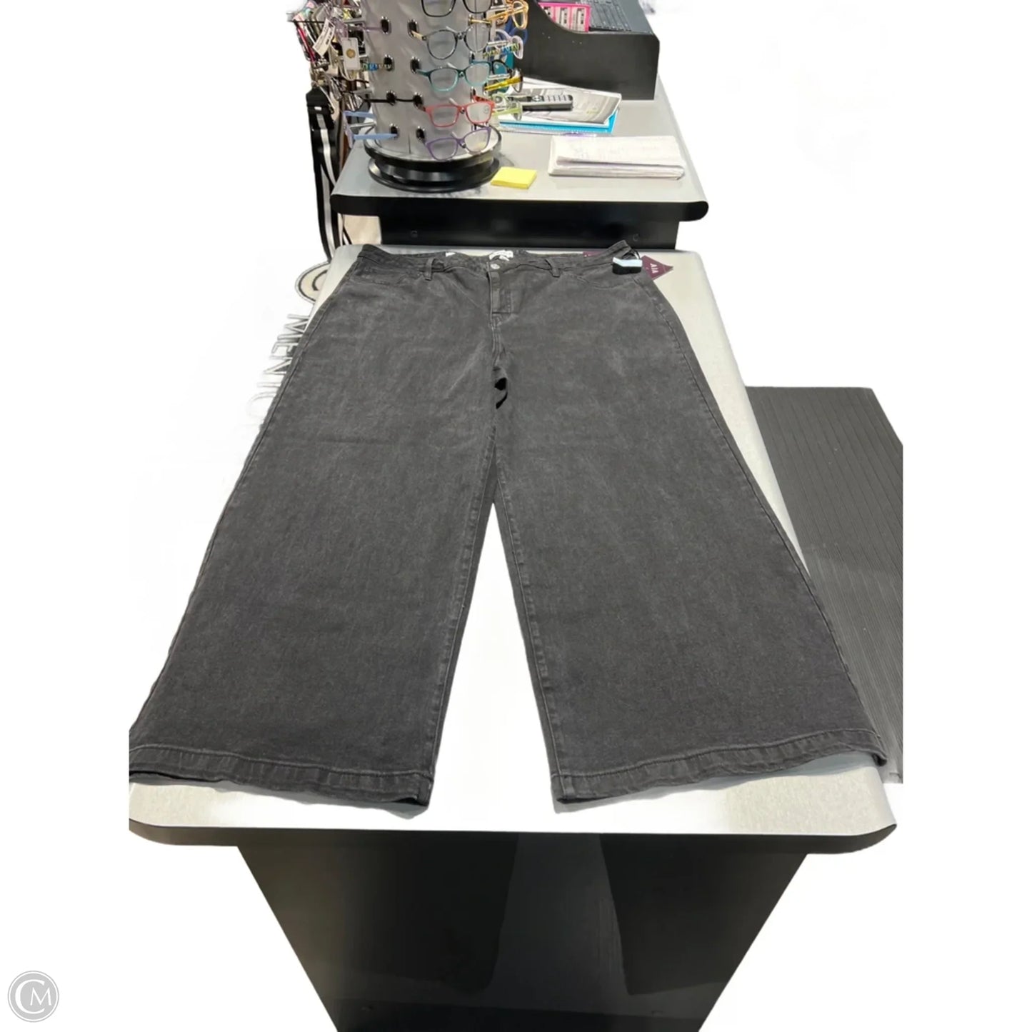 Jeans Wide Leg By Ava & Viv In Black, Size: 24