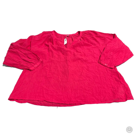 Top Long Sleeve By Old Navy In Pink, Size: L