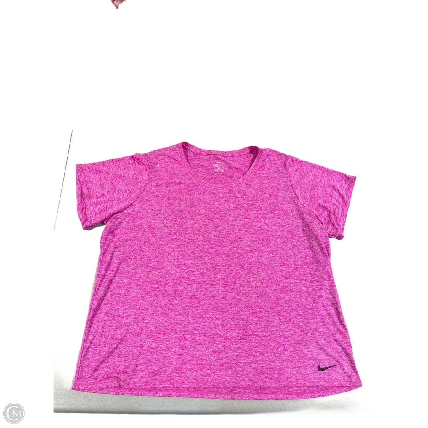 Athletic Top Short Sleeve By Nike In Pink, Size: 2x