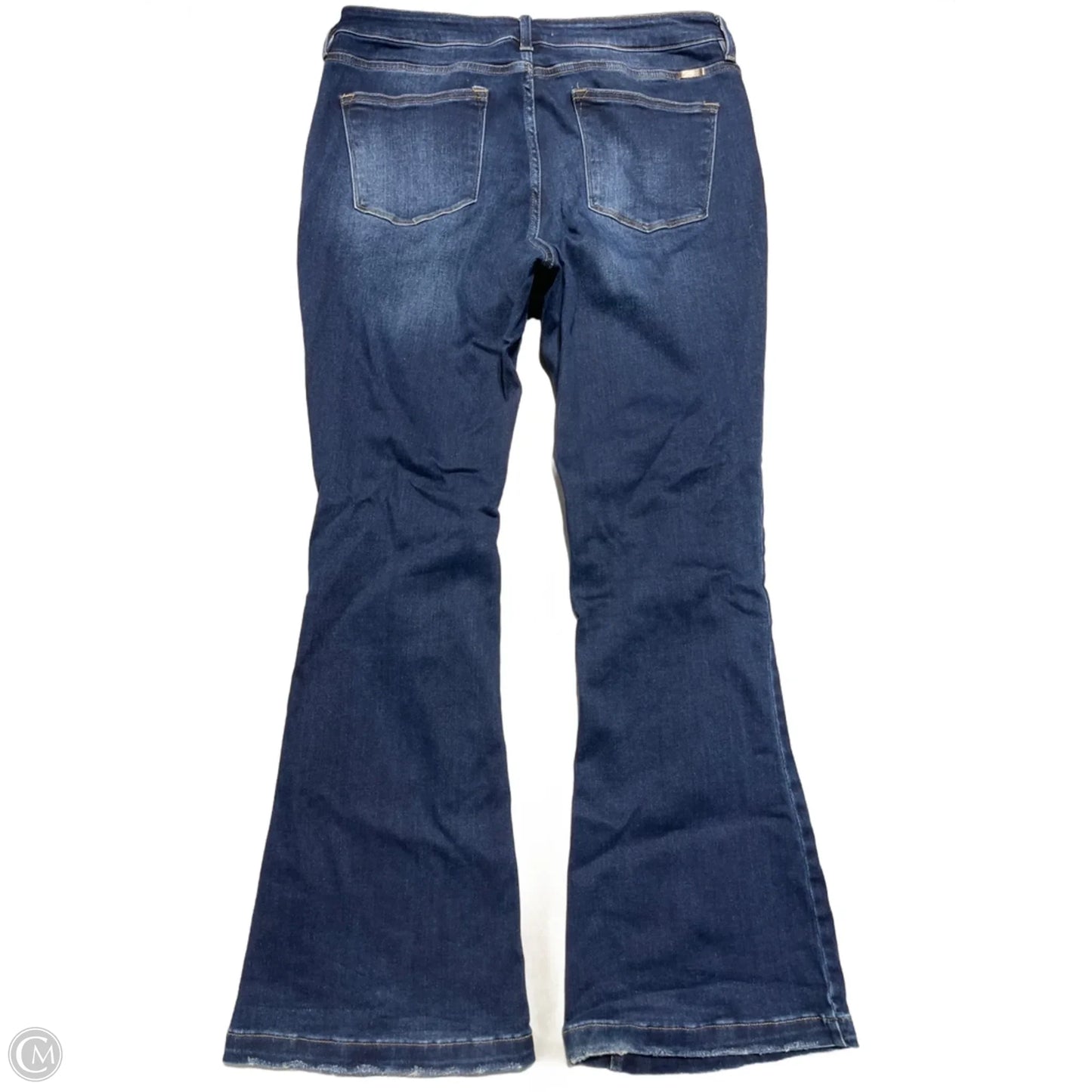 Jeans Flared By Kancan In Blue Denim, Size: 18