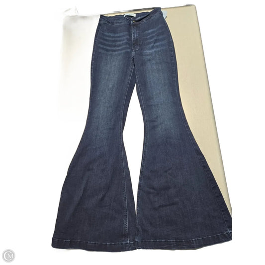Jeans Flared By Kancan In Blue Denim, Size: 10