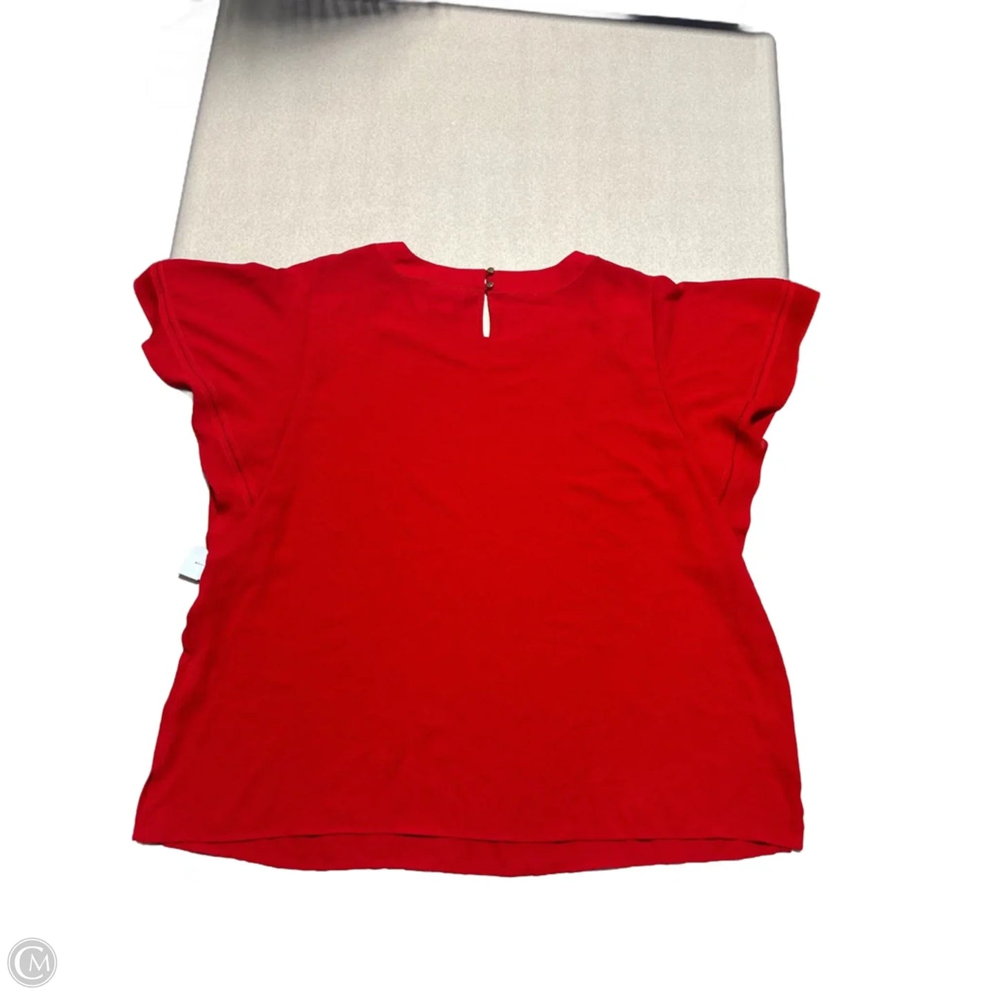 Blouse Short Sleeve By Liz Claiborne In Red, Size: Xl